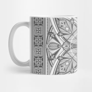 Gray Art Deco Mandala Mug